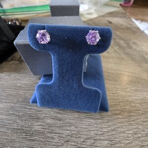 Purple Ice Stud Earrings